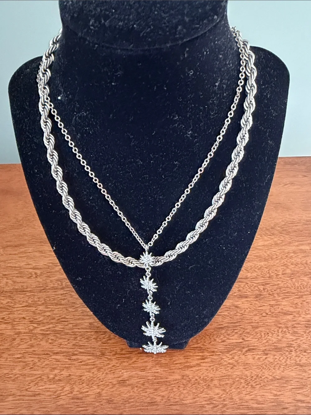 Jewelry Lot including Michael Kors Silver 3-layer Necklace.